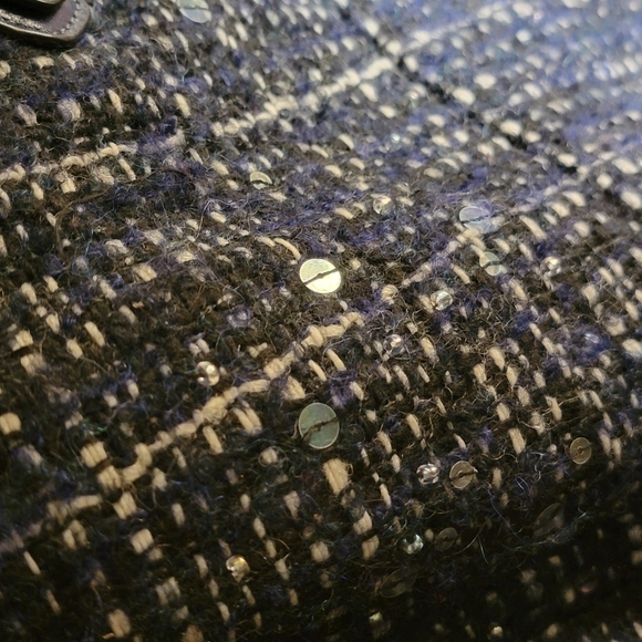 Coach Chelsea Blue Bouclé Satchel W/ Blue Leather #17813 - Picture 14 of 16